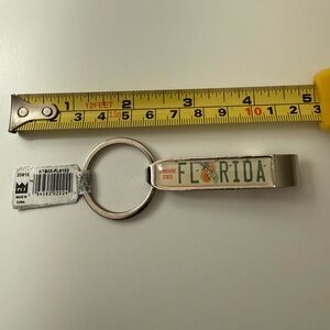 PCFsouvenirs Florida “License Plate” Silver Keychain with Bottle Opener